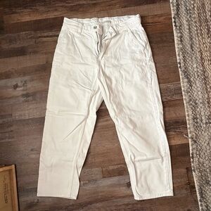Unique Vintage Cream High-Rise Straight Jeans